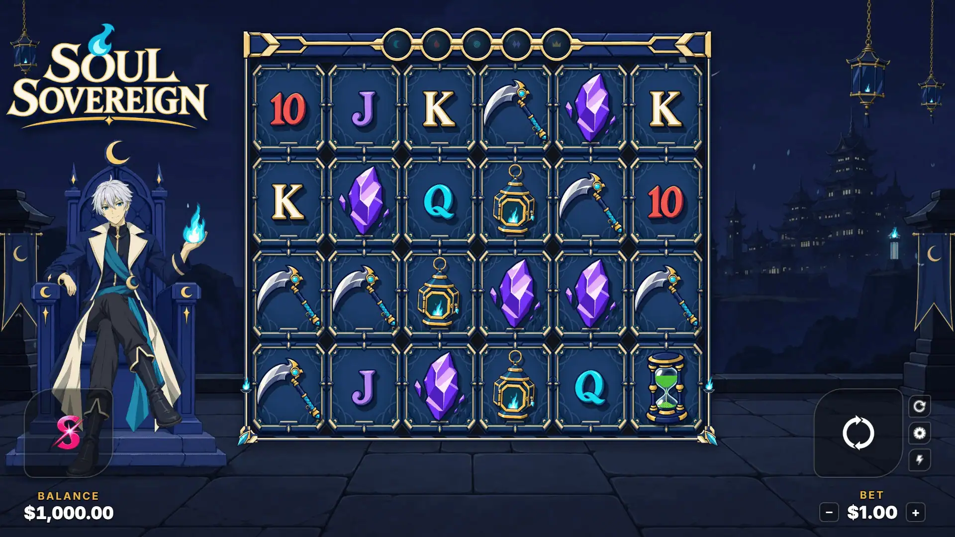 Soul Sovereign slot gameplay reels