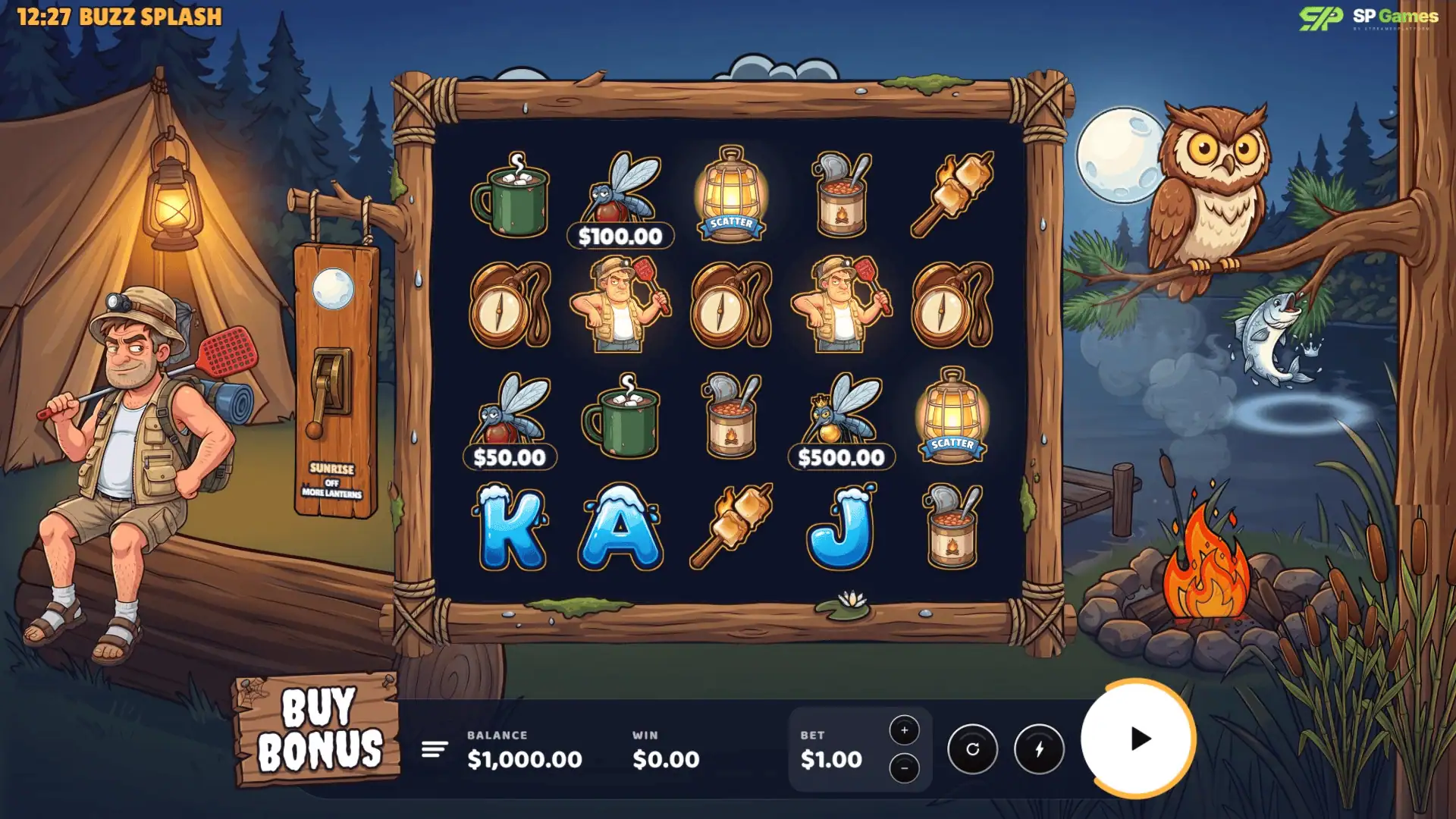 Buzz Splash slot gameplay reels