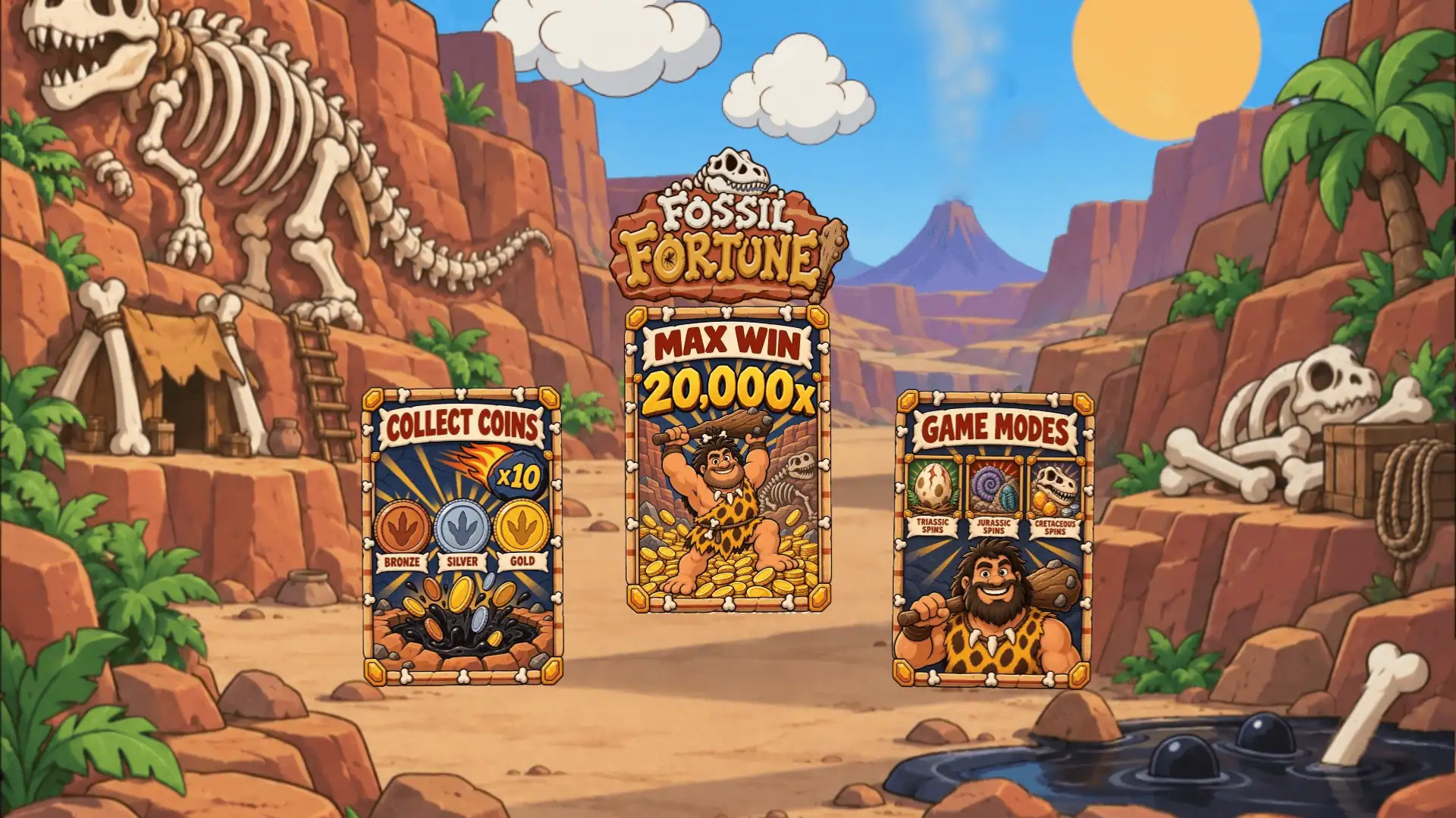 Fossil Fortune slot intro screen