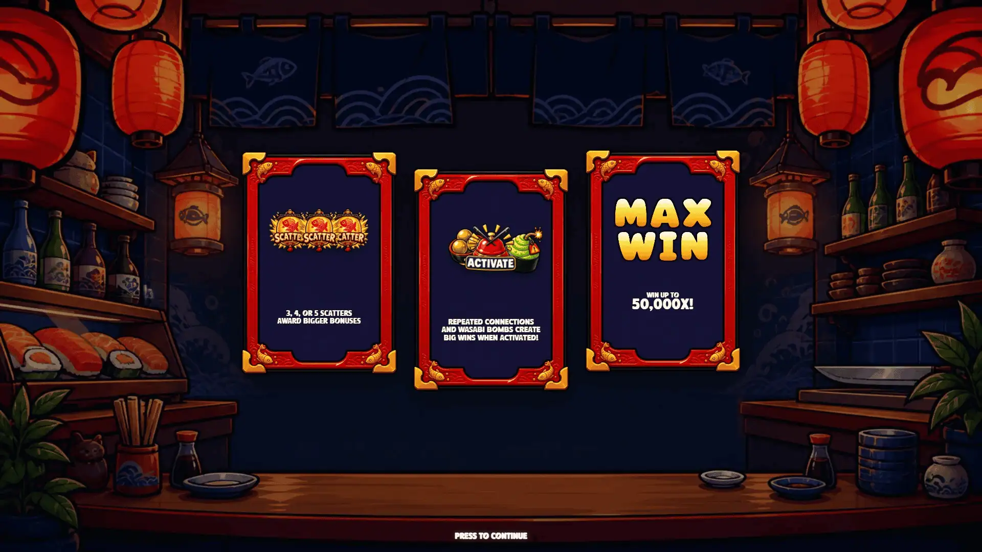 Fish Feast slot intro screen
