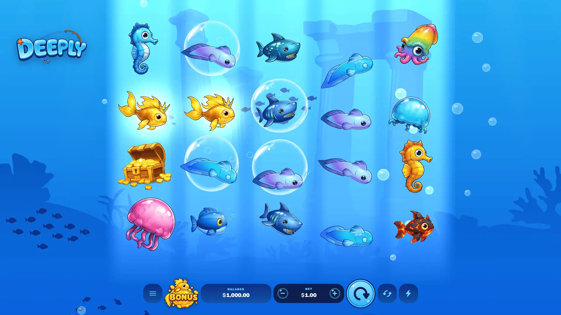 Deeply Ways slot gameplay reels