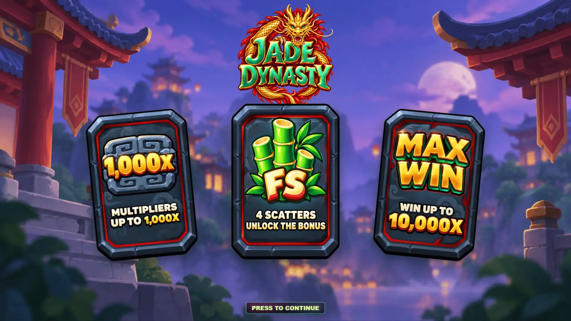 Jade Dynasty slot intro screen