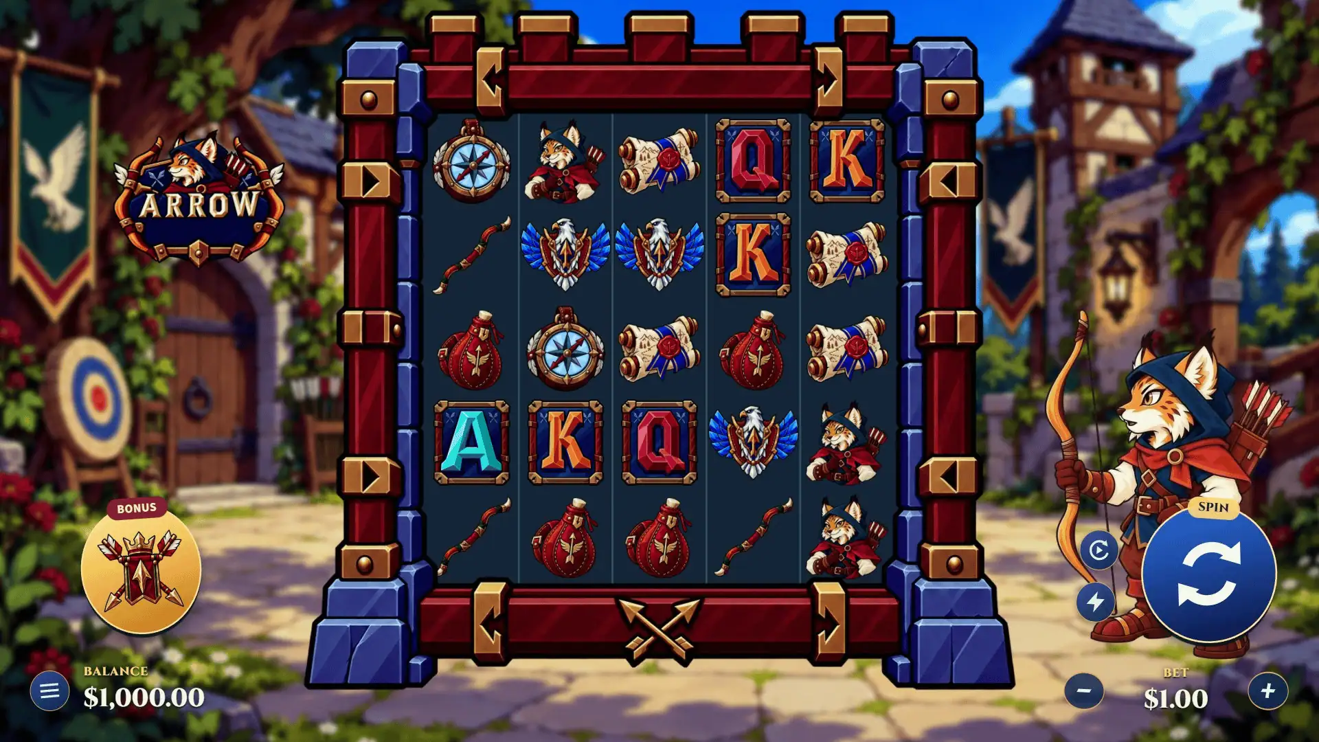 Arrow Reign slot gameplay reels