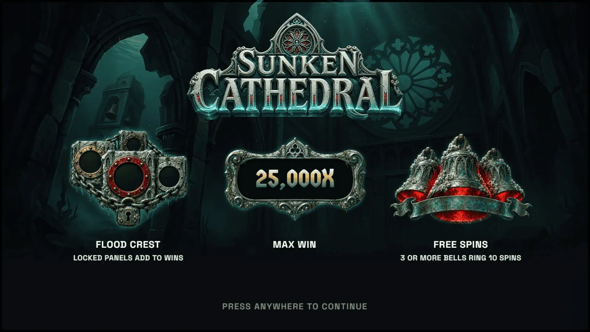 Sunken Cathedral slot intro screen