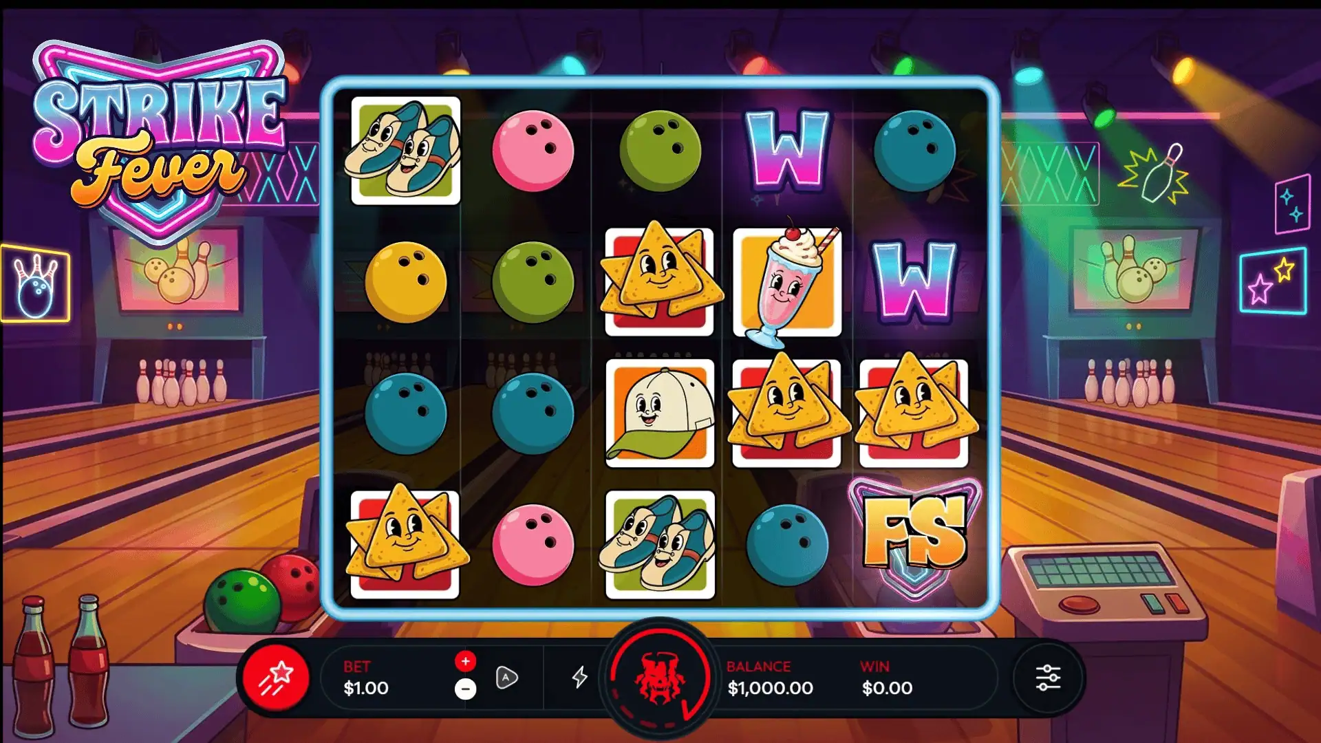 Strike Fever slot gameplay reels