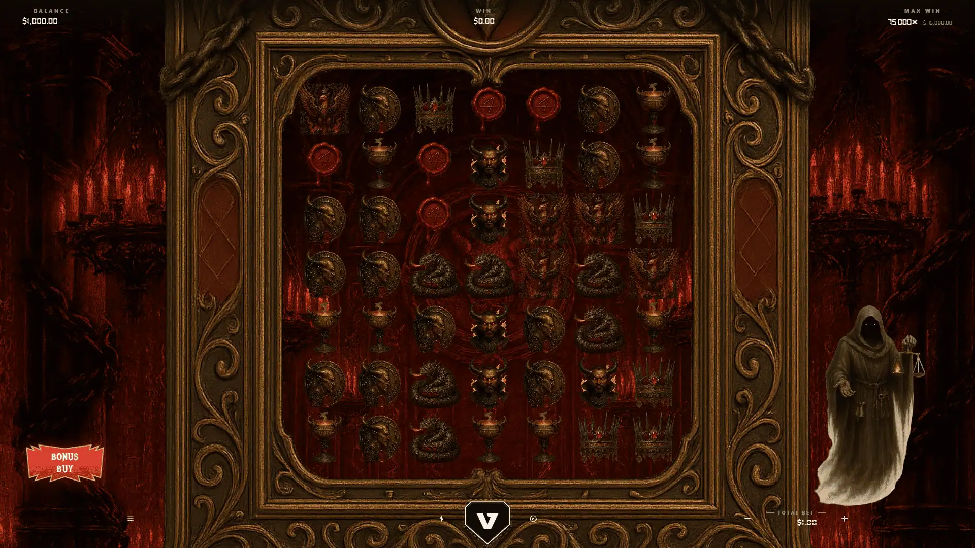 Devils Bargain 2 slot gameplay reels