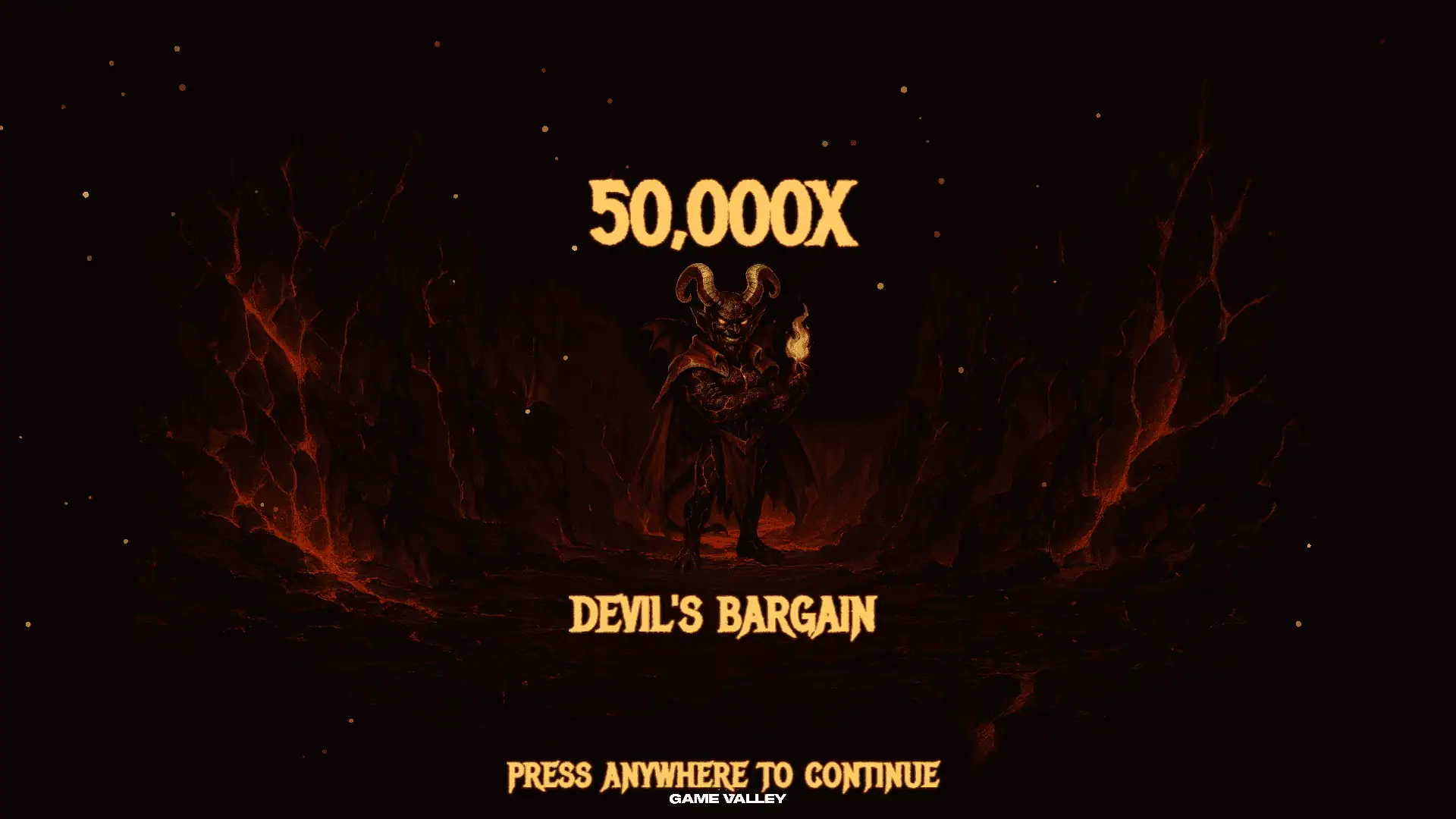 Devils Bargain slot intro screen