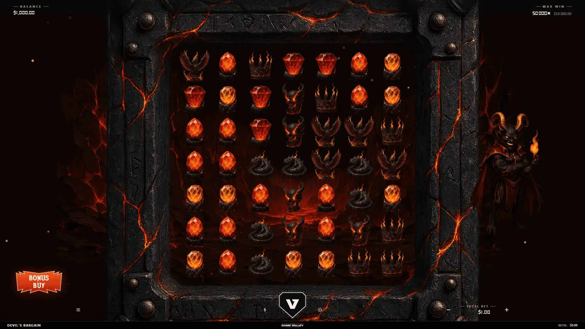 Devils Bargain slot gameplay reels