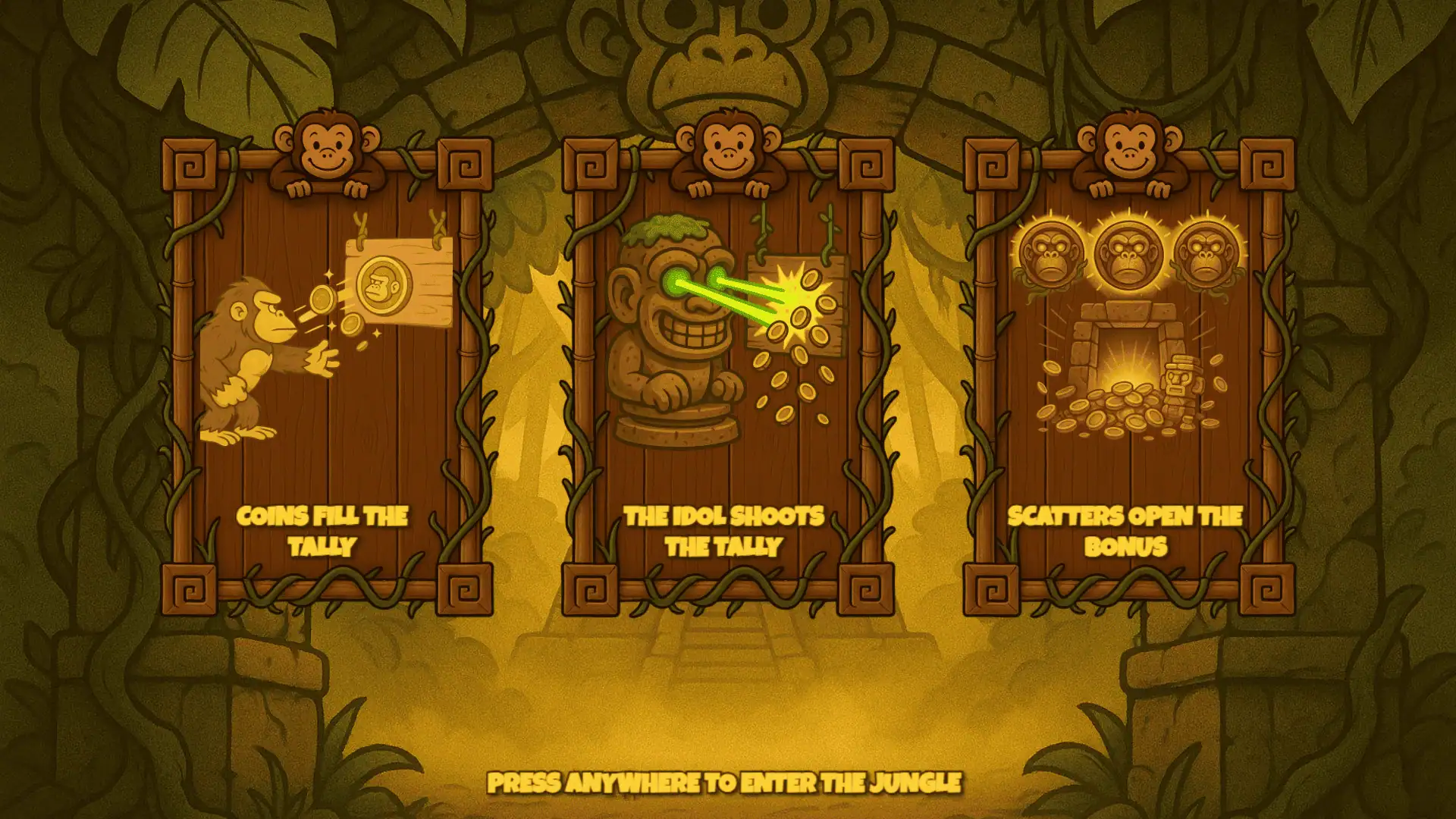 Jungle Tally slot intro screen