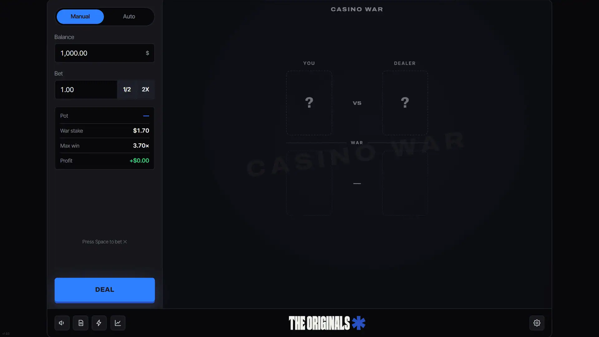 Casino War gameplay