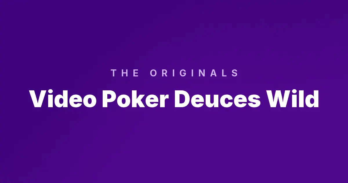 Video Poker Deuces Wild slot cover image