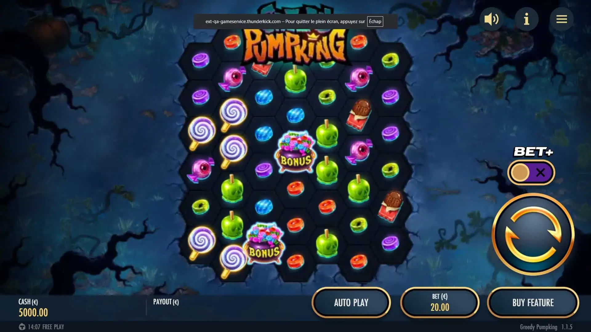 Greedy Pumpking slot gameplay reels