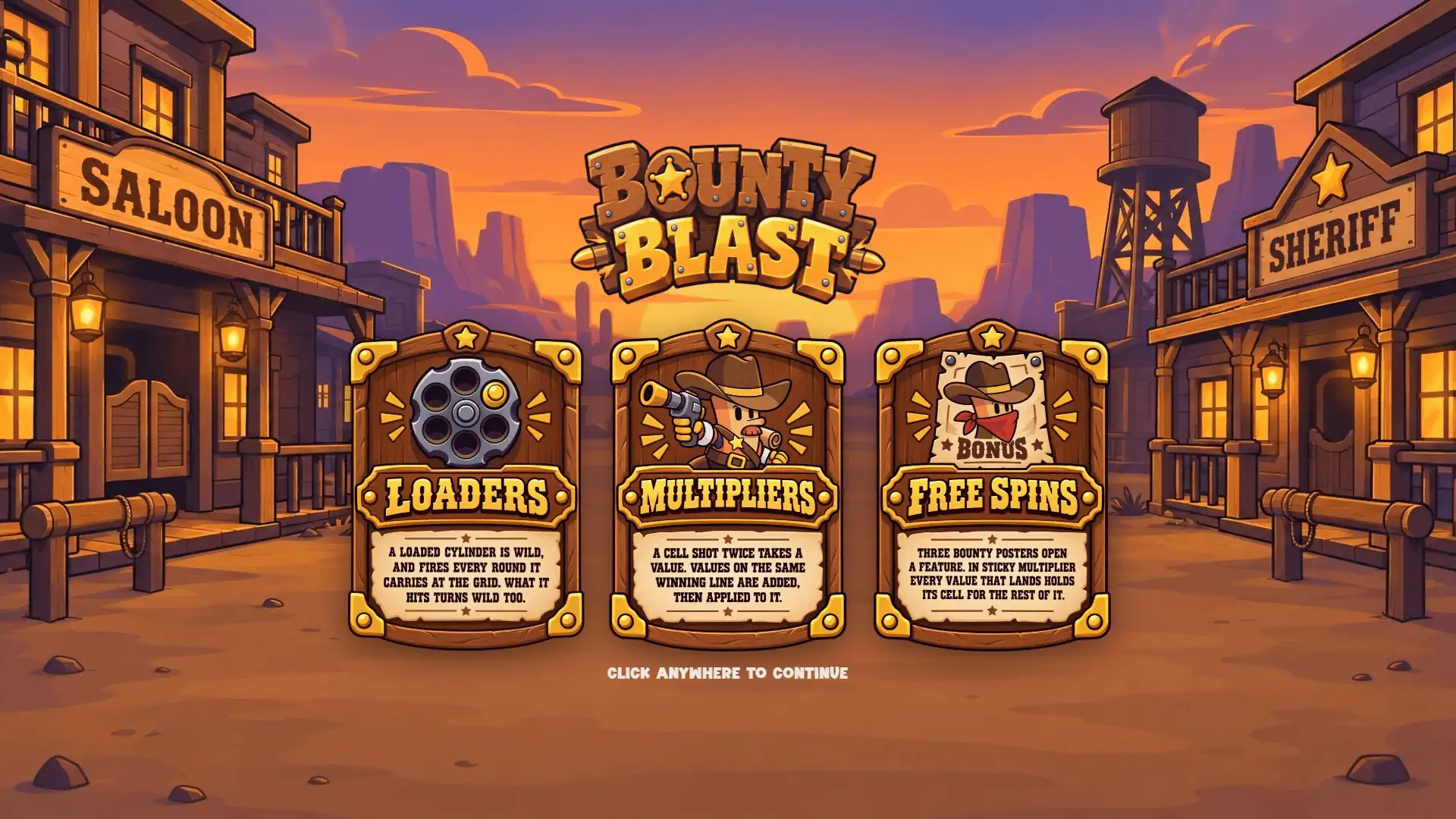 Bounty Blast slot intro screen