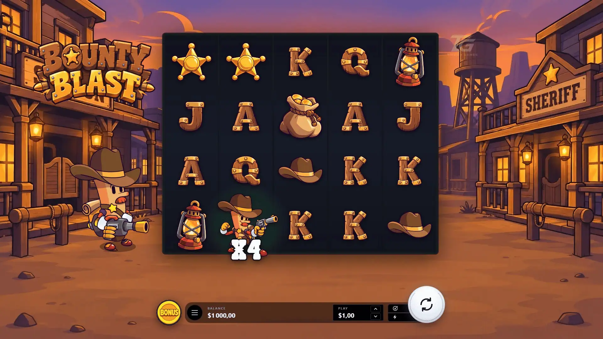 Bounty Blast slot gameplay reels