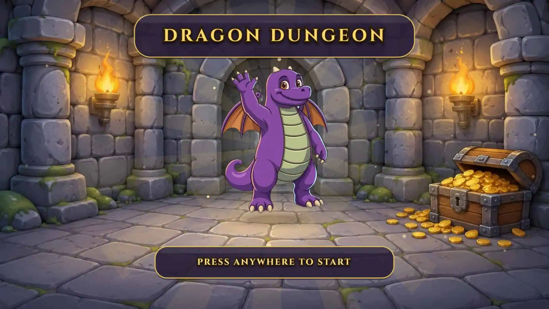 Dragon Dungeon slot intro screen