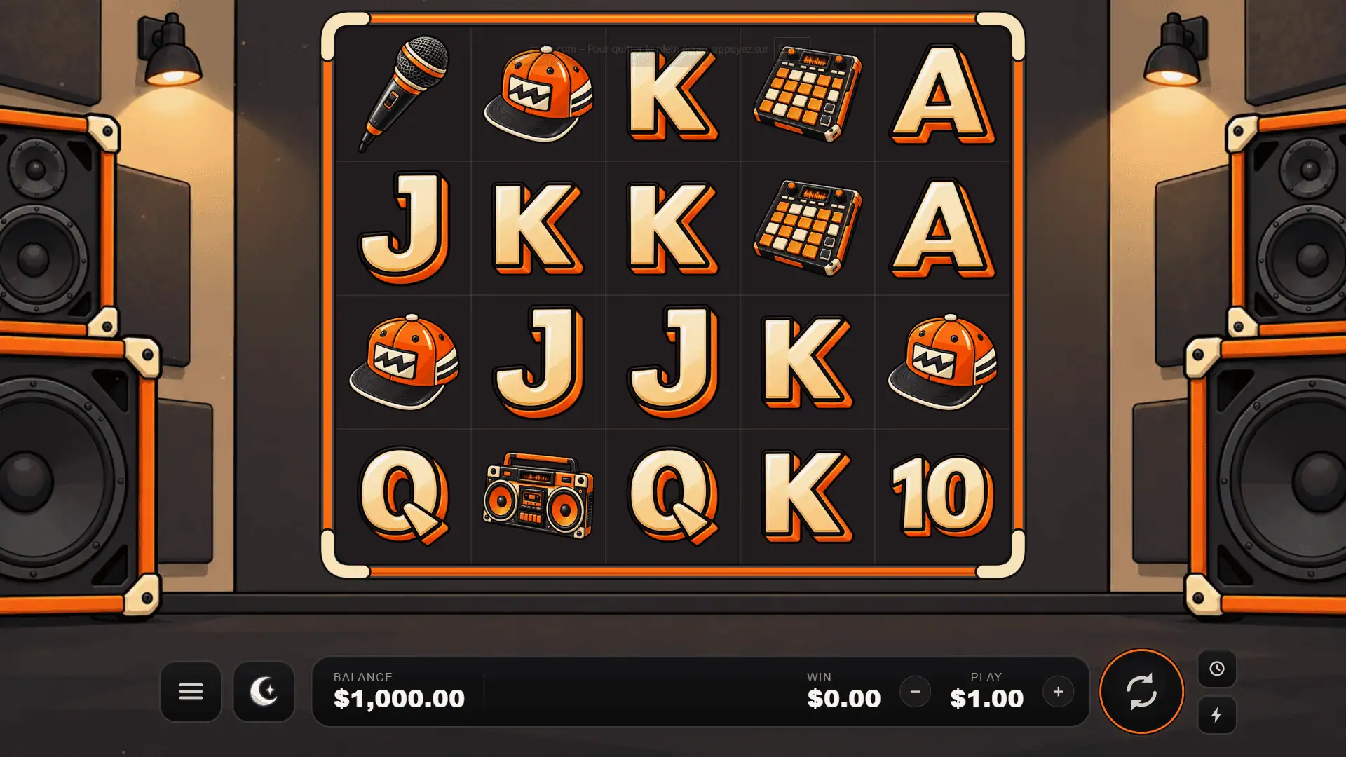 Vinyl spin slot gameplay reels