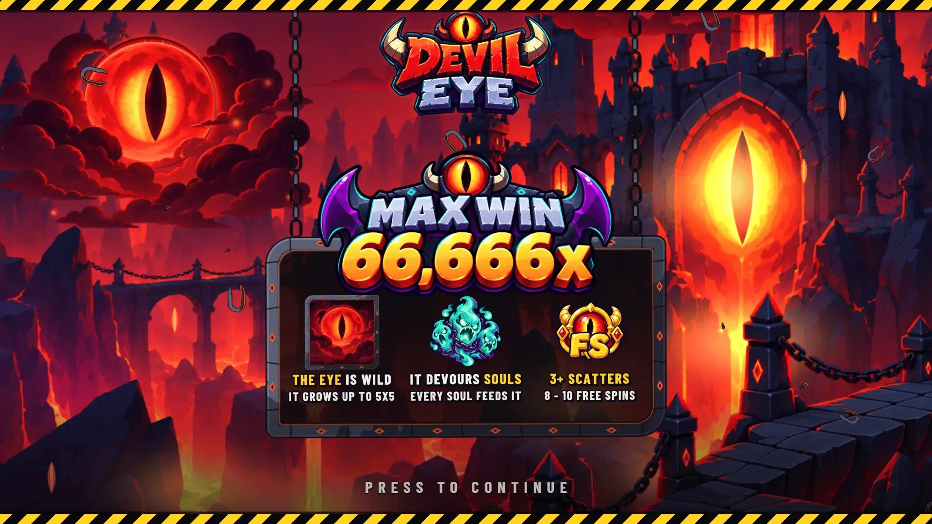 Devil Eye slot intro screen