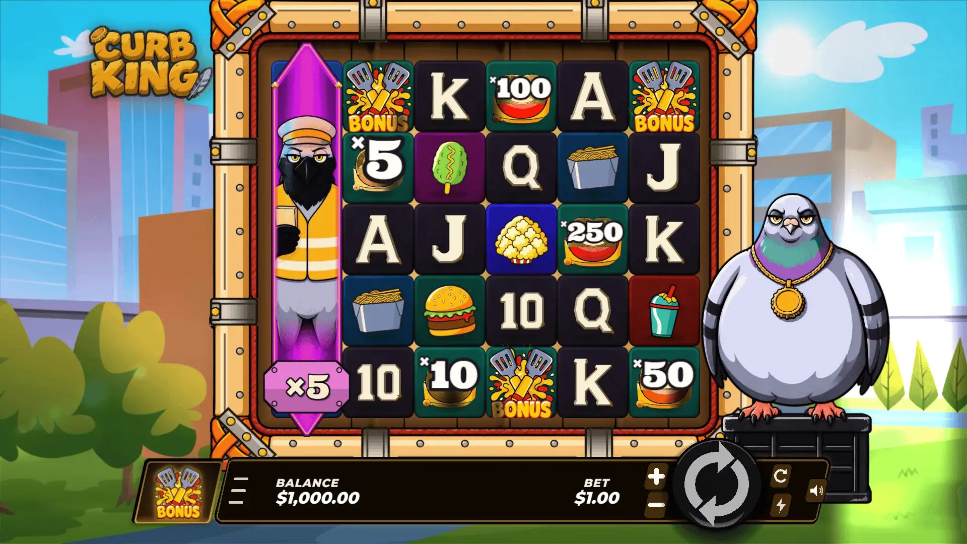 Curb King slot gameplay reels