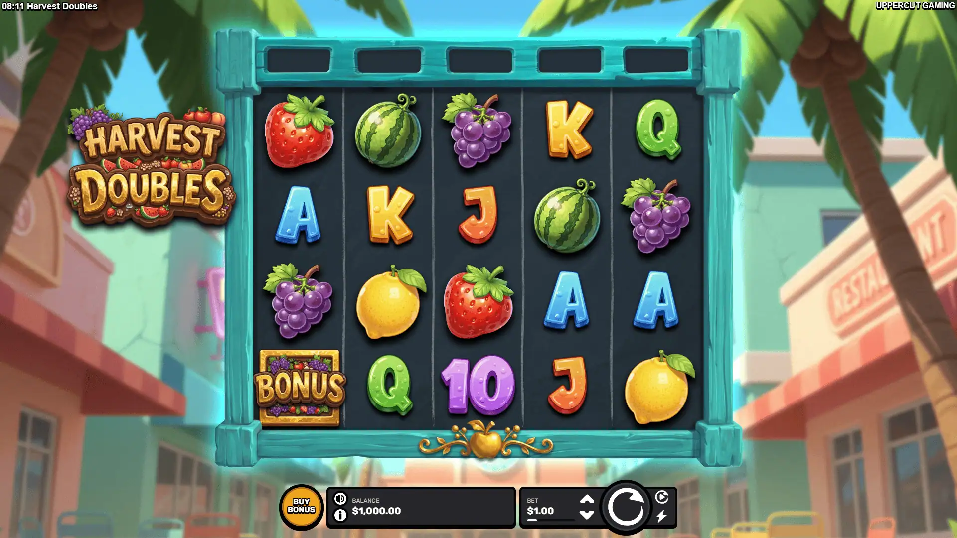 Harvest Doubles slot gameplay reels