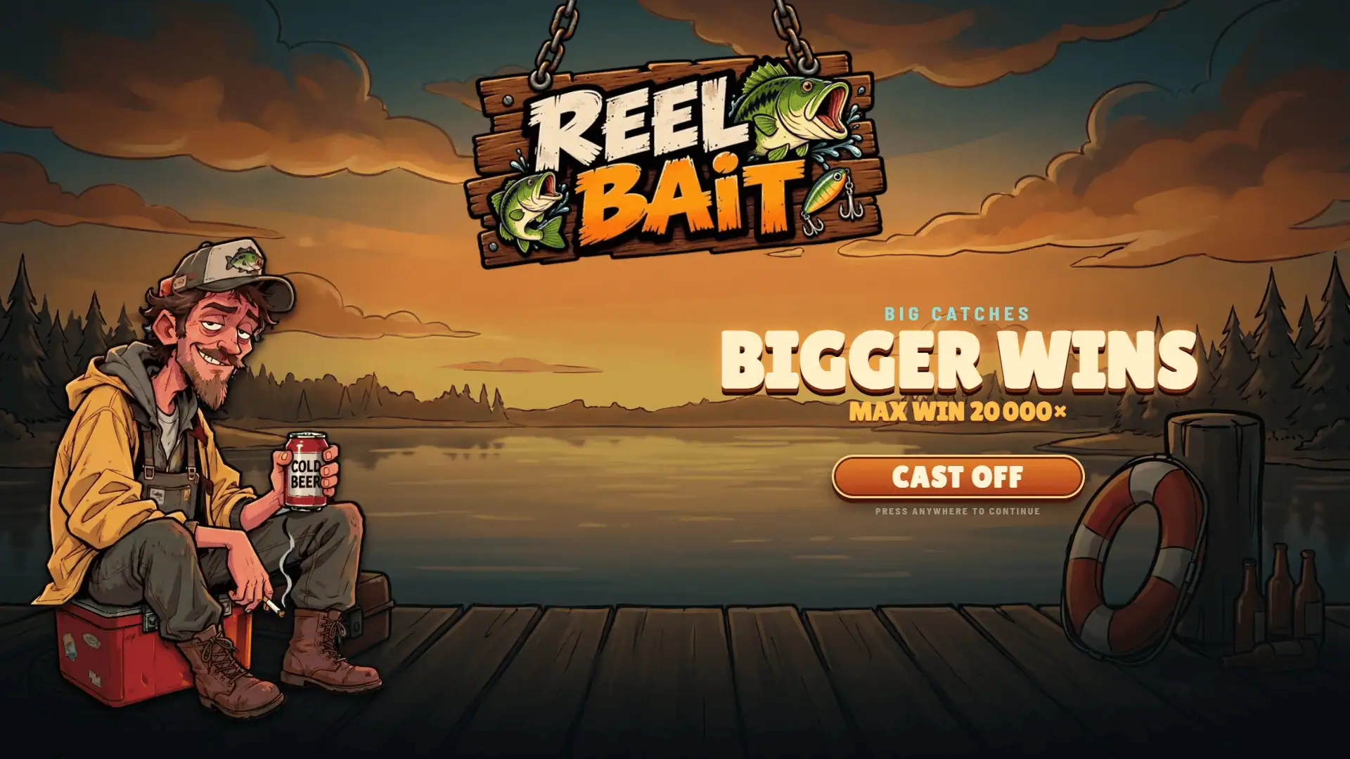 Reel Bait slot intro screen