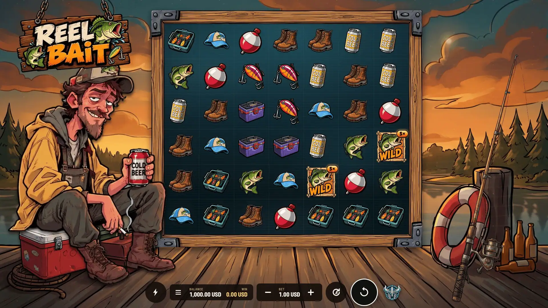 Reel Bait slot gameplay reels