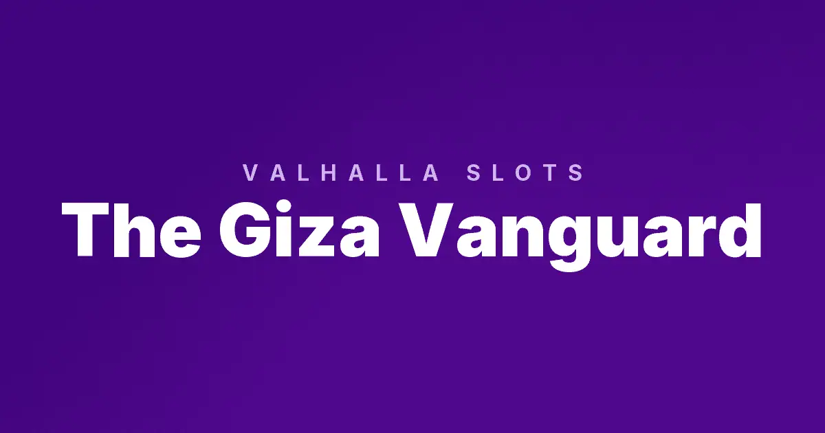 The Giza Vanguard slot cover image