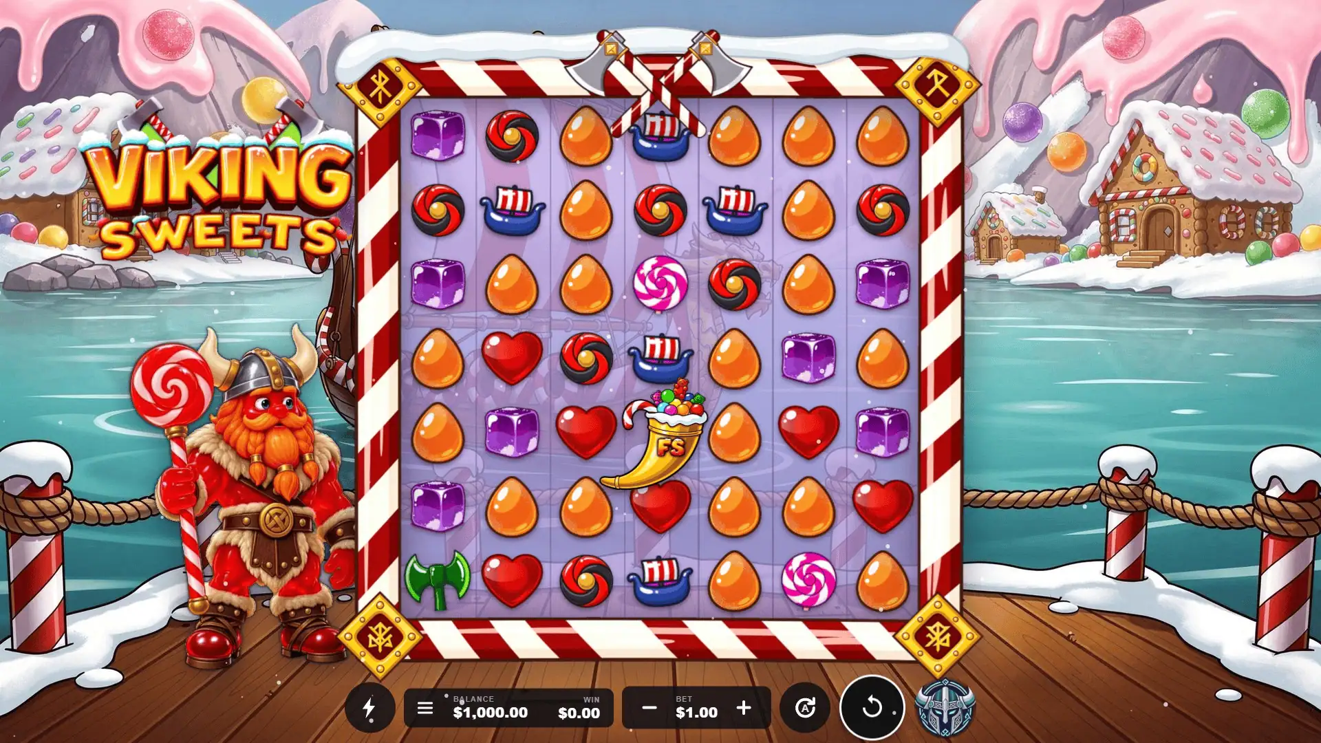 Viking Sweets slot gameplay reels