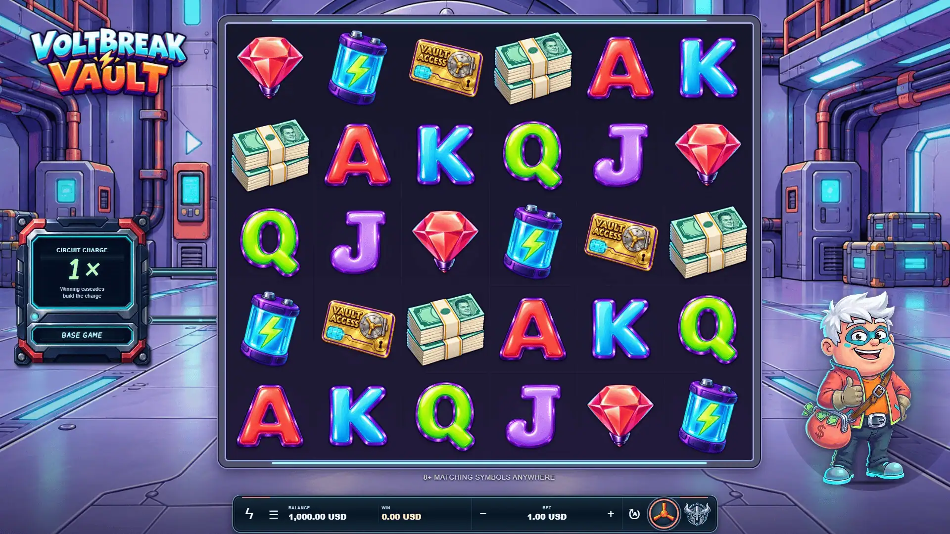 Voltbreak Vault slot gameplay reels