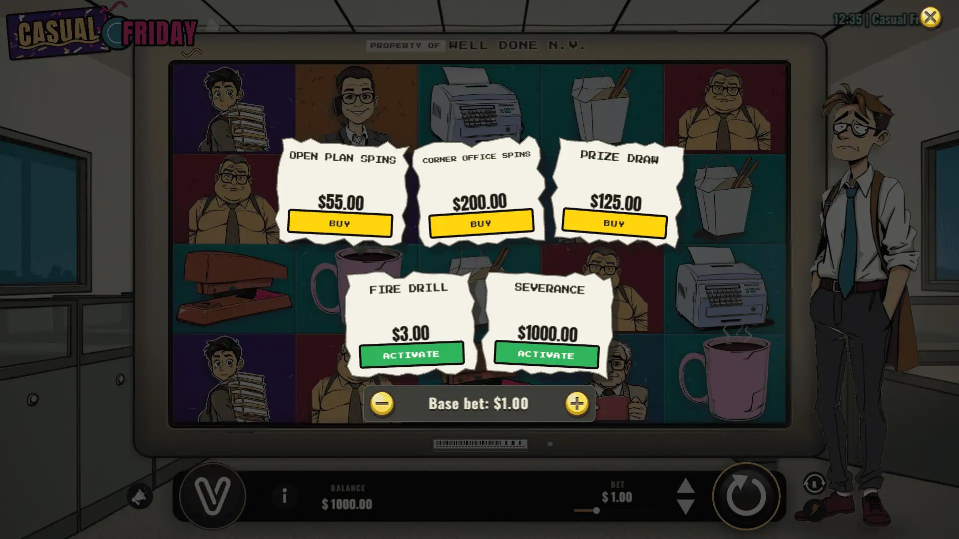 Casual Friday bonus buy menu