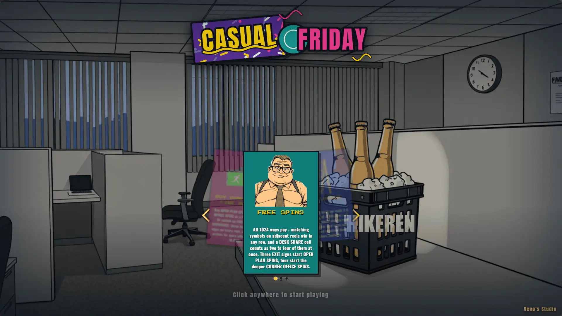 Casual Friday slot intro screen