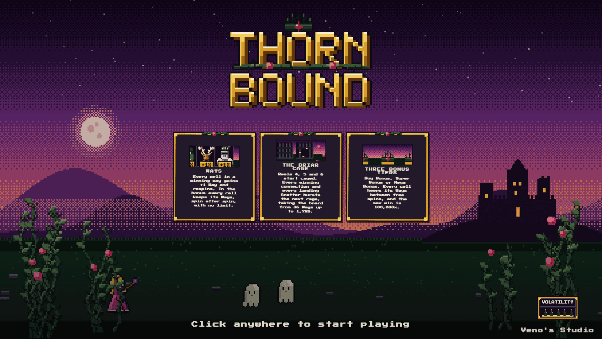 Thorn Bound slot intro screen