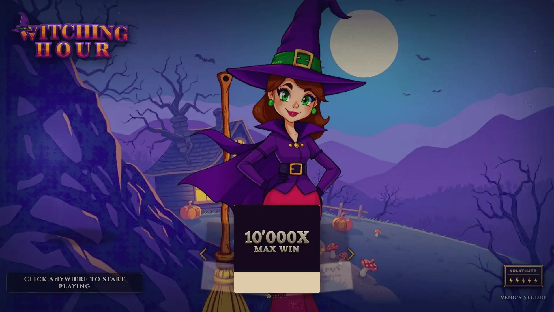 Witching Hour slot intro screen