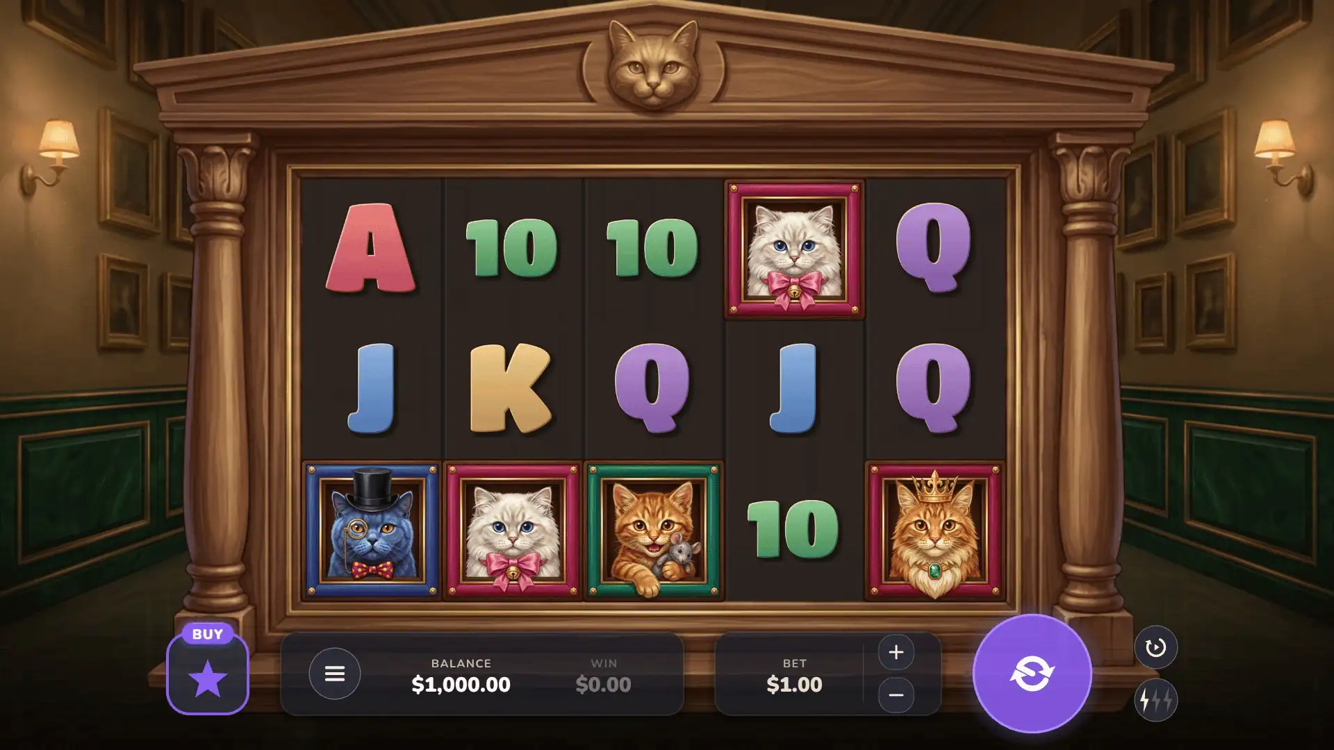 Cat Palace slot gameplay reels