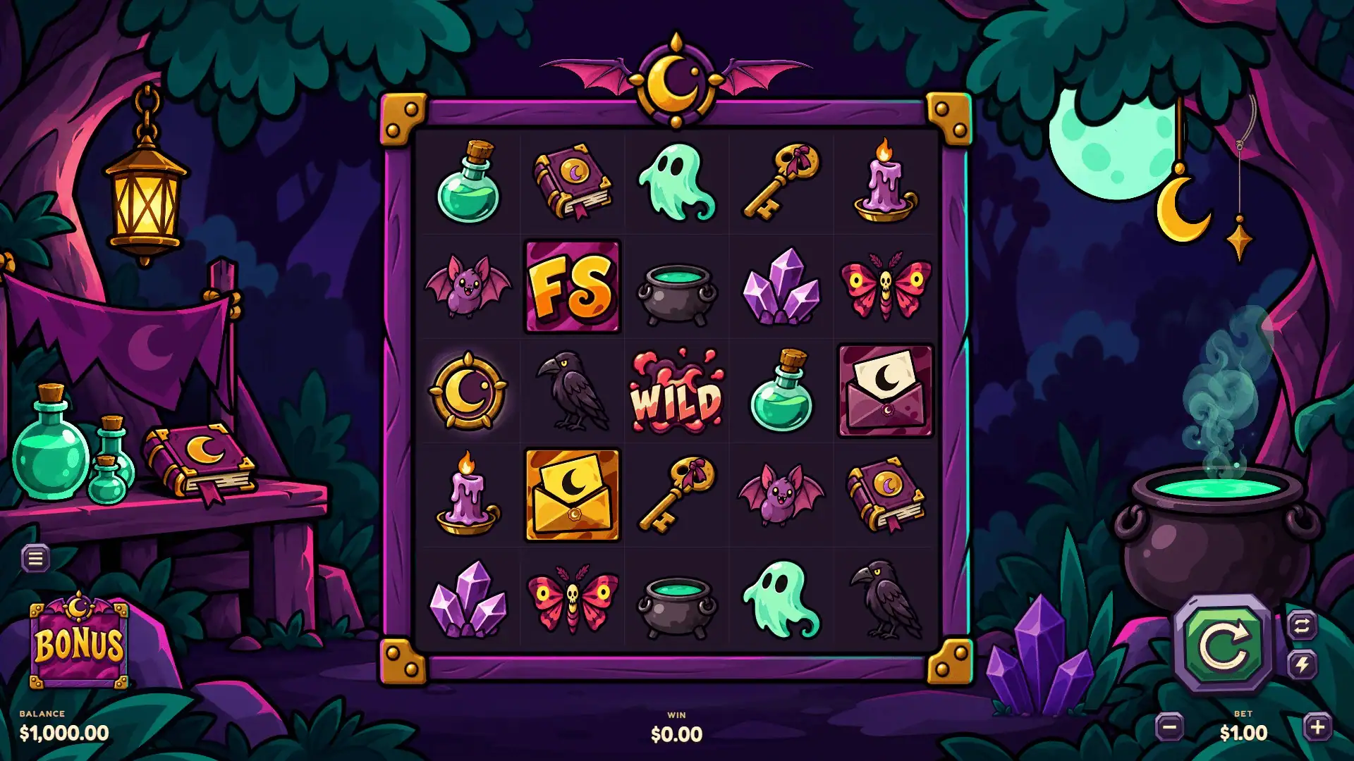 Midnight Market slot gameplay reels