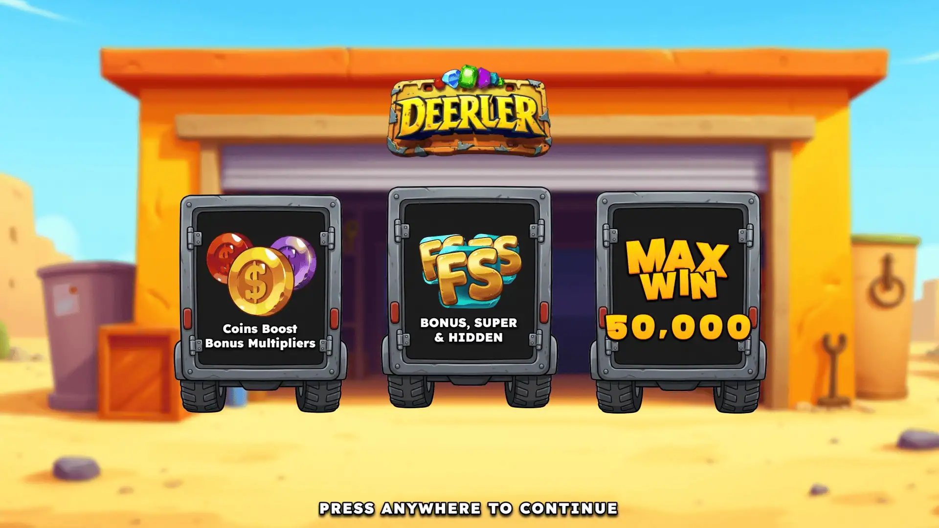 Deerler slot intro screen