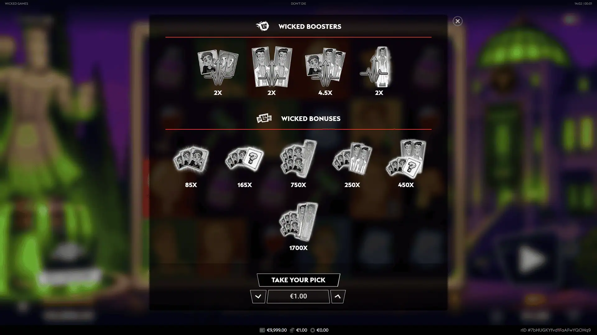 Don&rsquo;t Die bonus buy menu