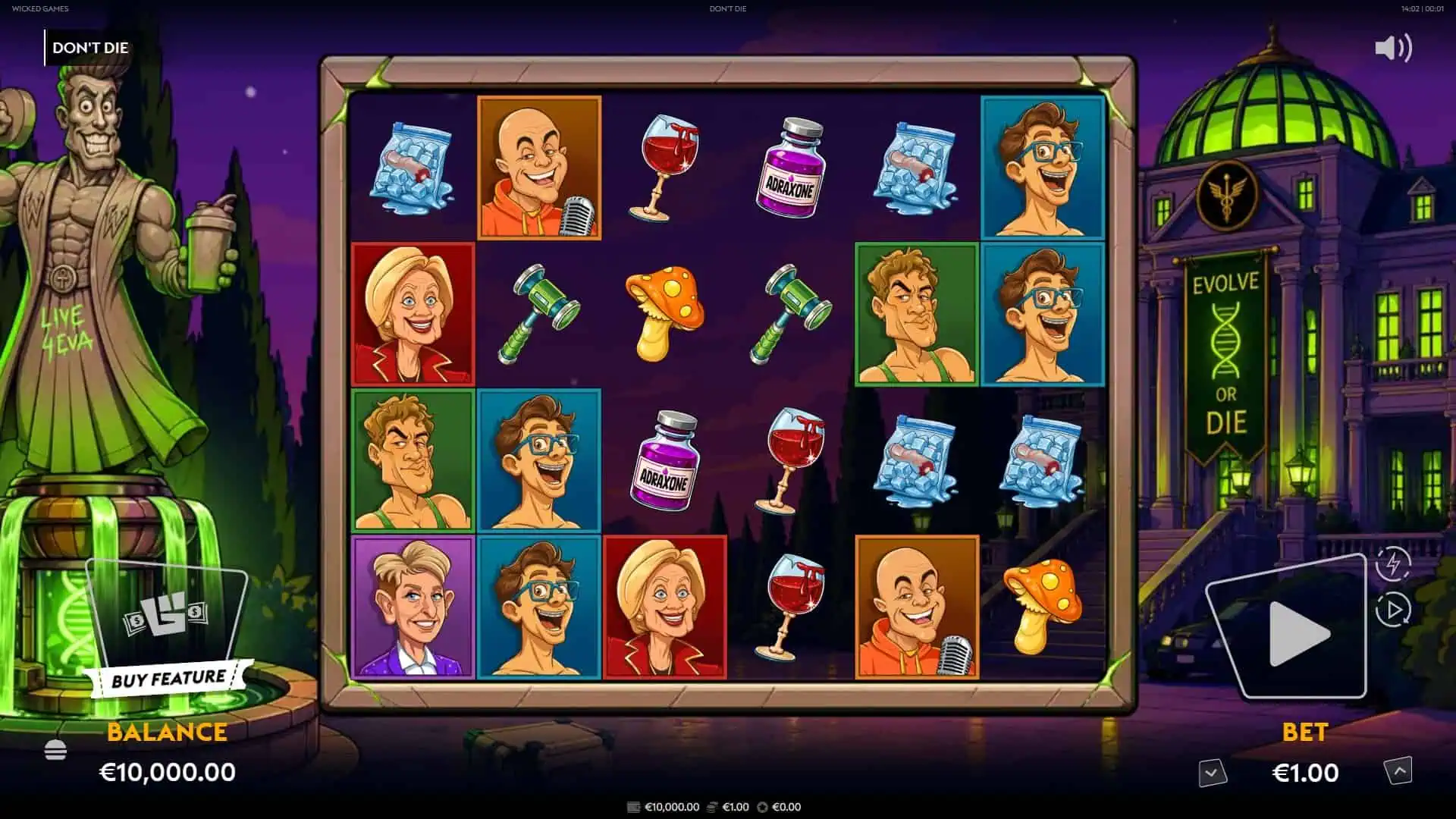 Don&rsquo;t Die slot gameplay reels