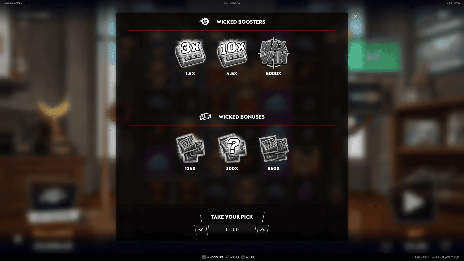 War Whores bonus buy menu