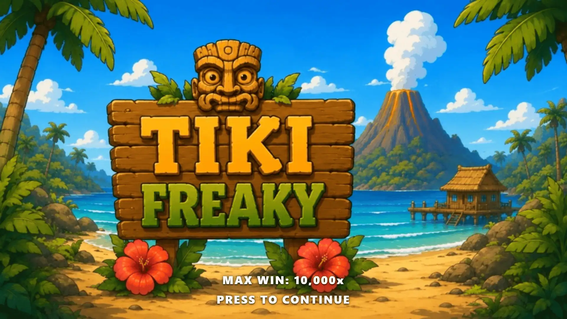 Tiki Freaky slot intro screen