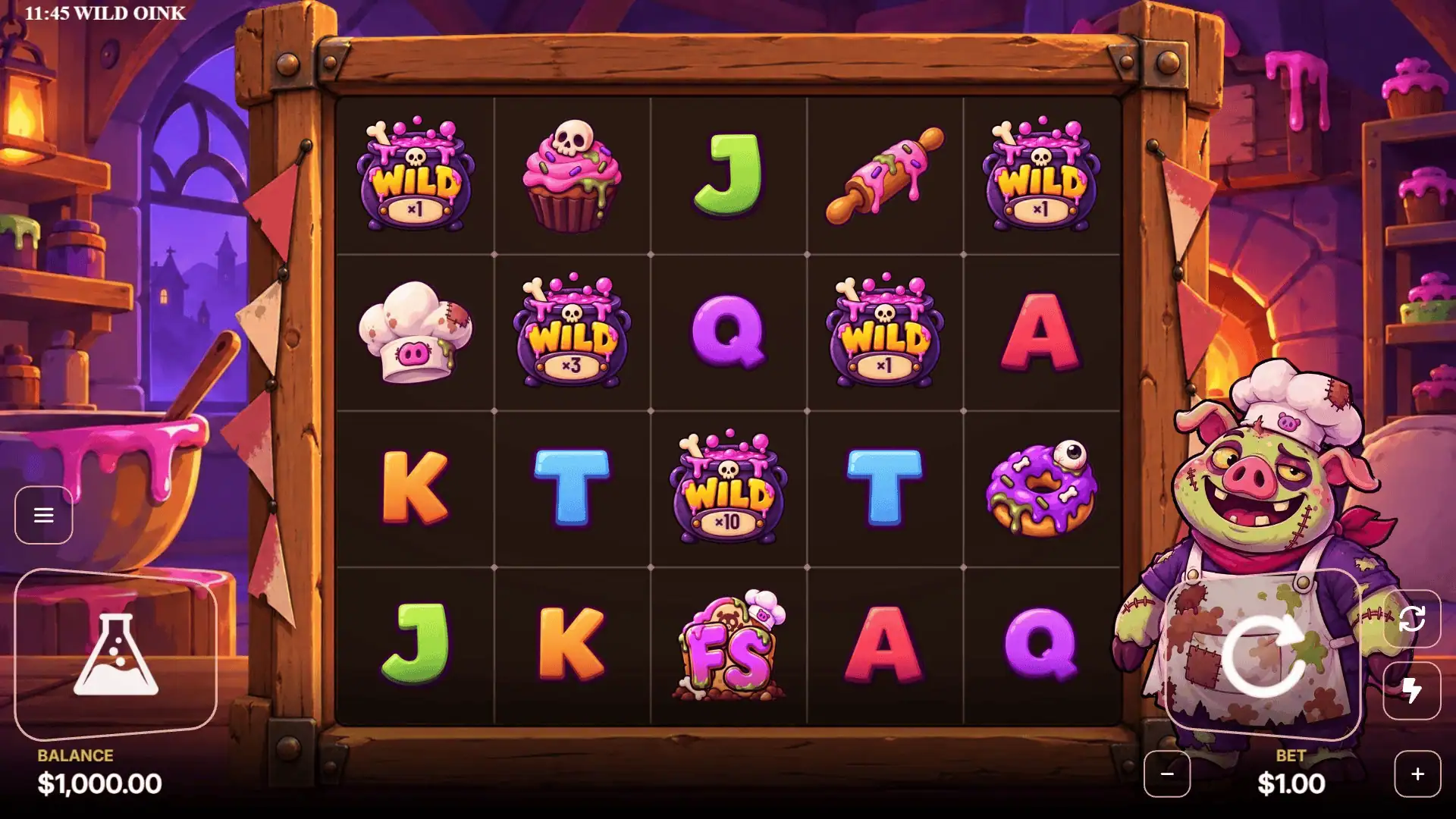 Wild Oink slot gameplay reels