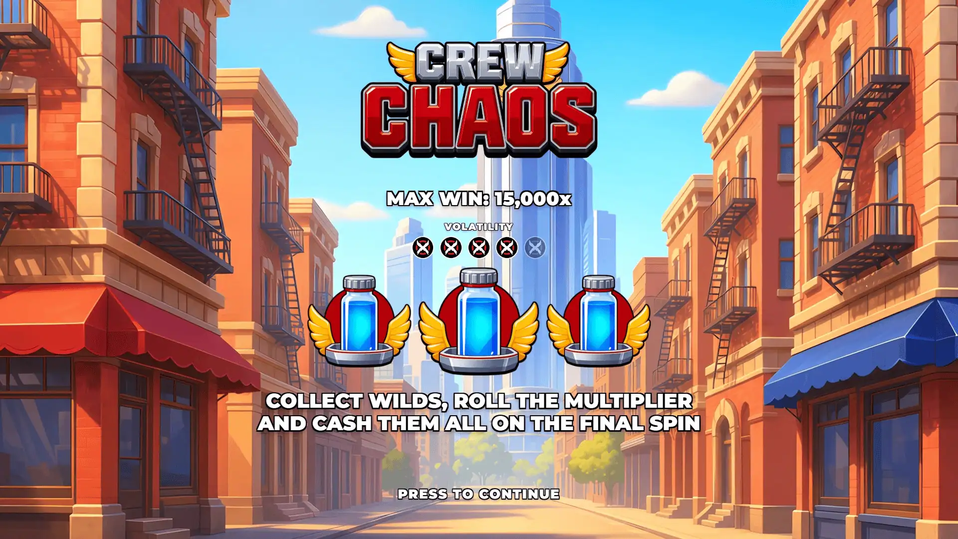 Crew Chaos slot intro screen
