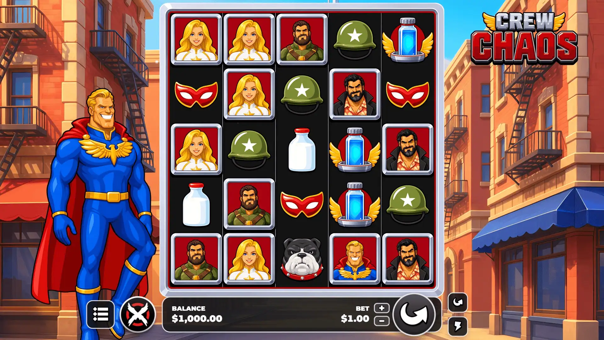 Crew Chaos slot gameplay reels