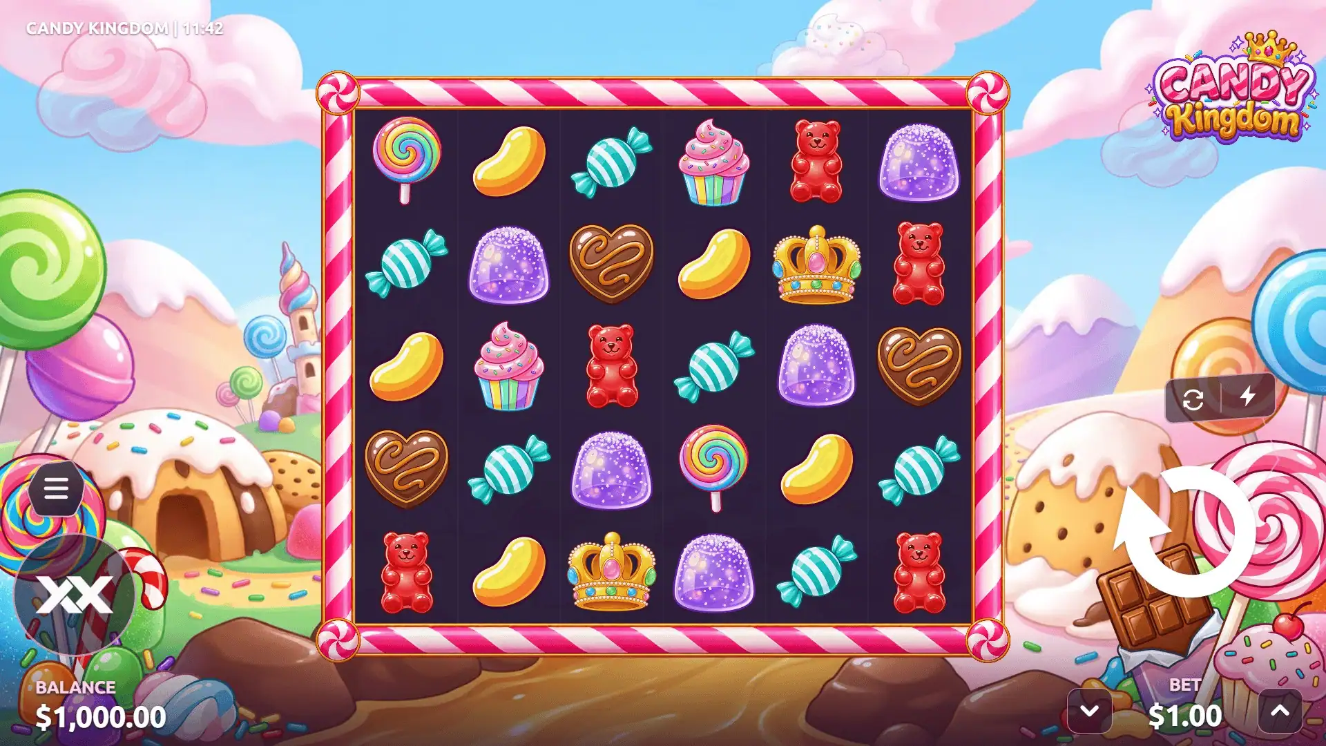 Candy Kingdom slot gameplay reels