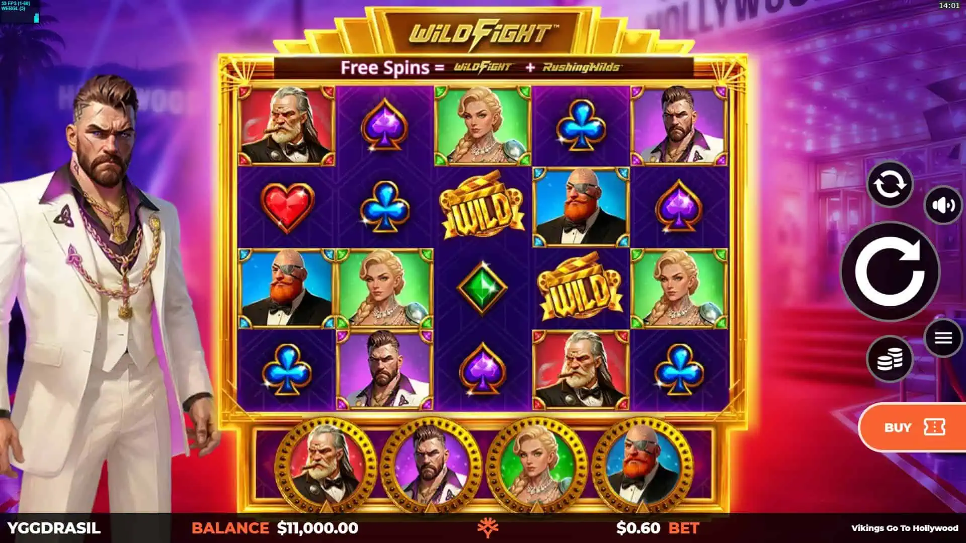 Vikings Go To Hollywood slot gameplay reels