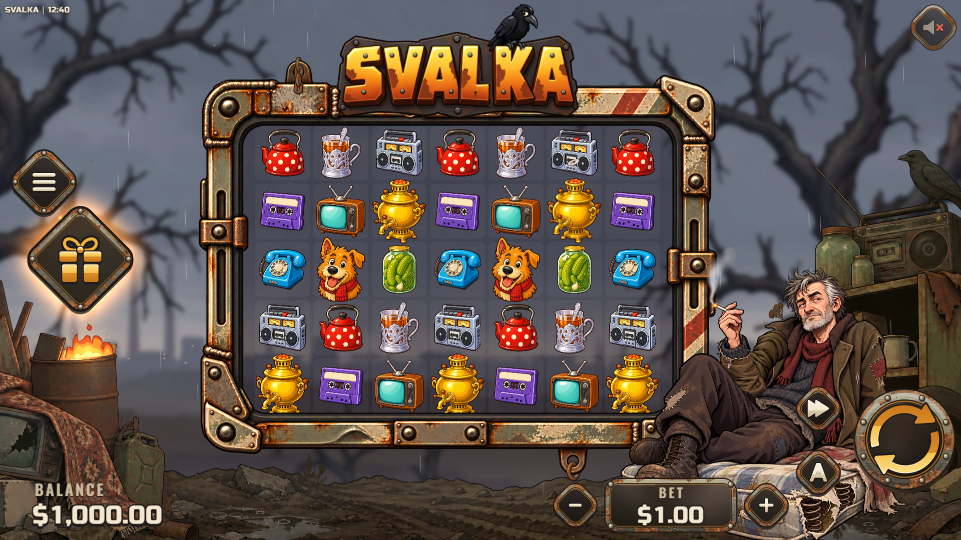 Svalka slot gameplay reels