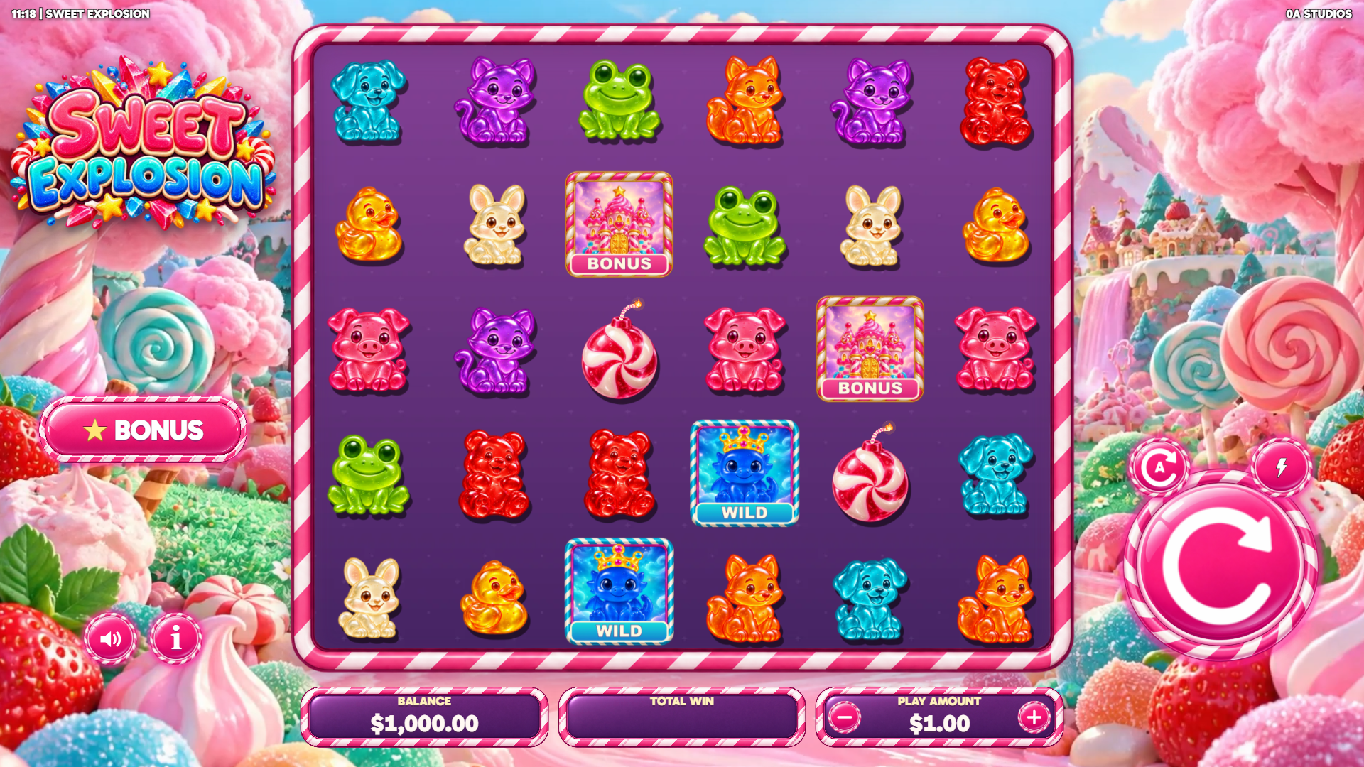 Sweet Explosion slot gameplay reels