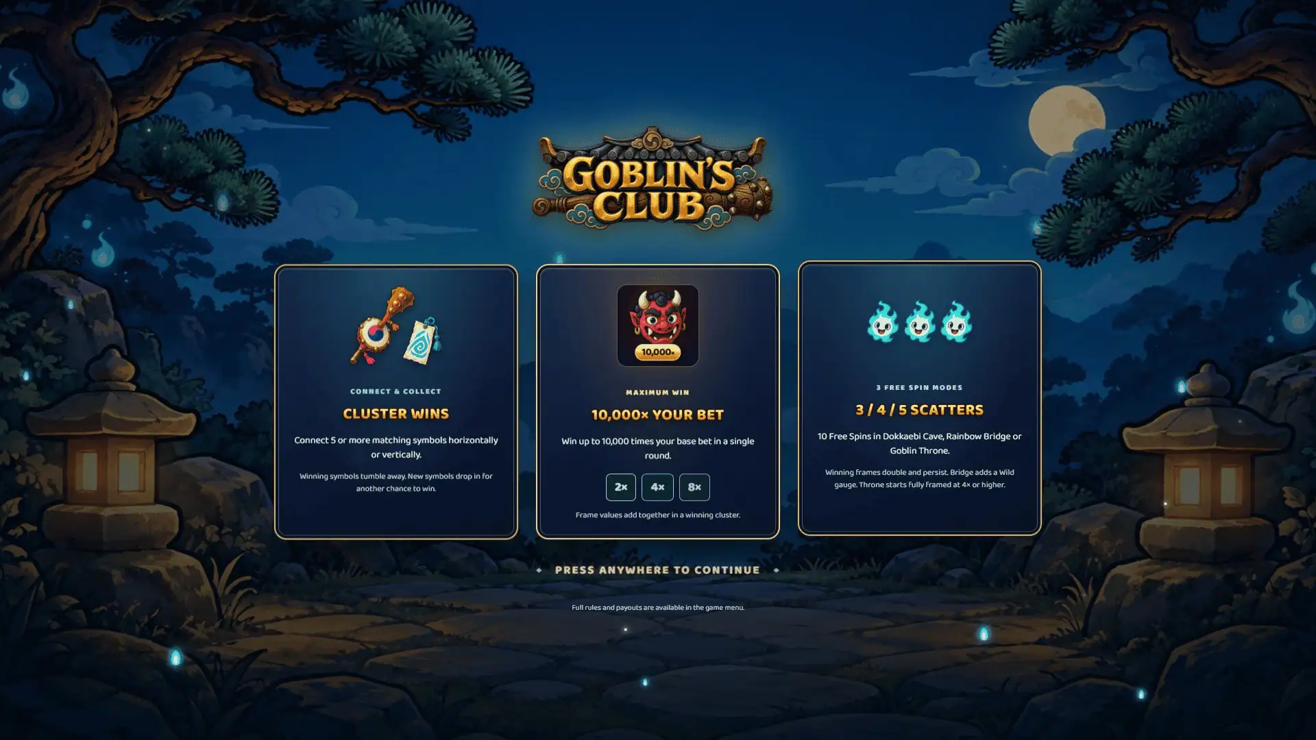 Goblin's Club slot intro screen