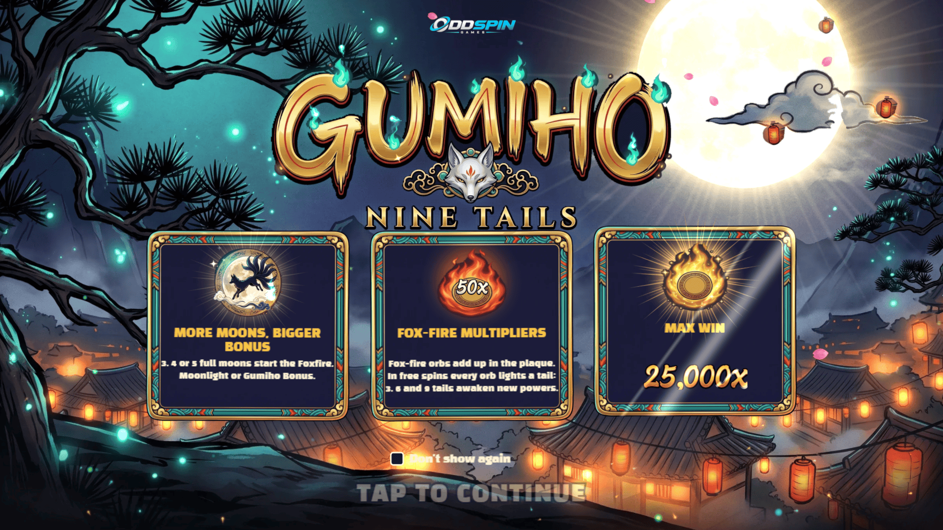 Gumiho: Nine Tails slot intro screen
