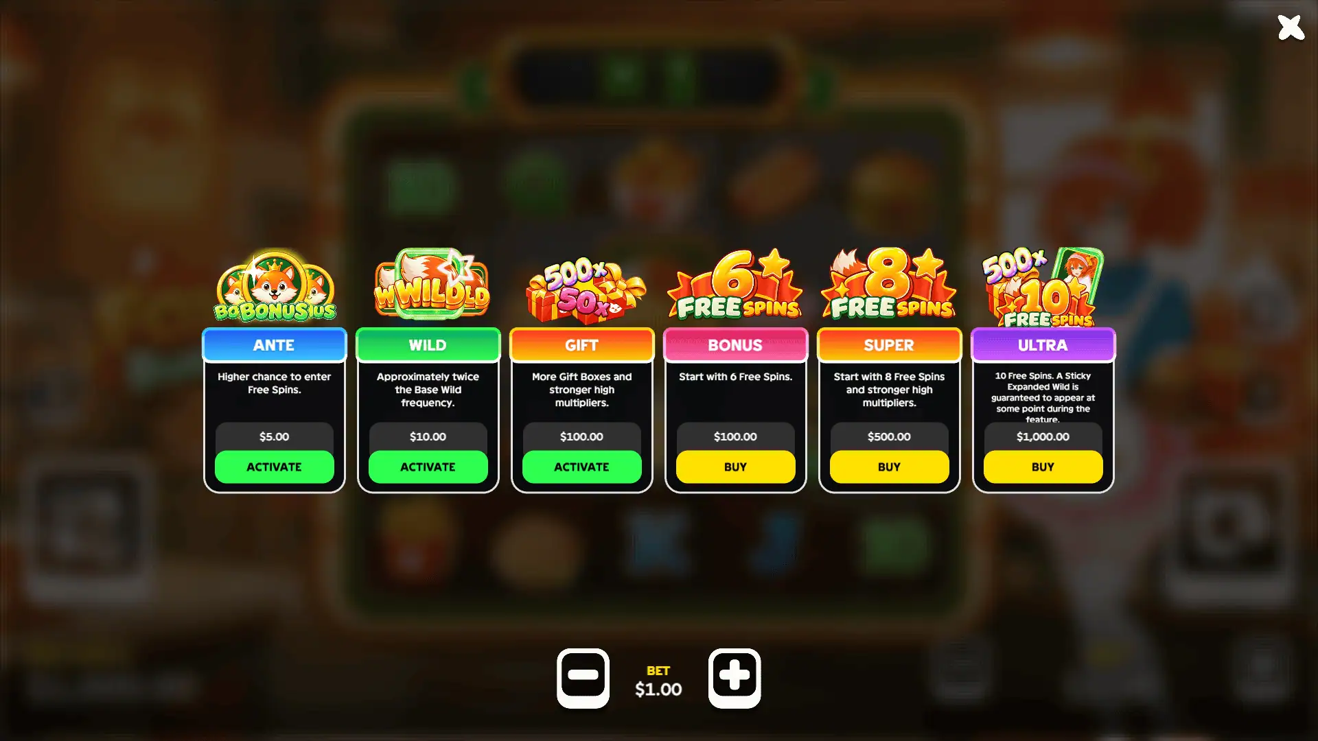 Fox Burger bonus buy menu