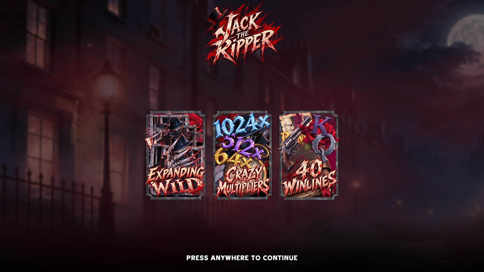 Jack the Ripper slot intro screen